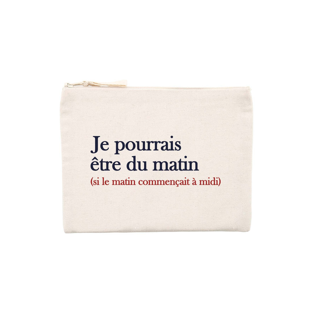 Pochette - je pourrais être du matin