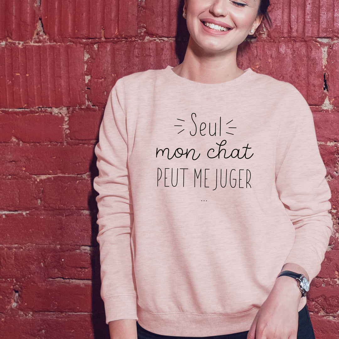 Sweat Femme imprimé - Seul mon chat peut me juger