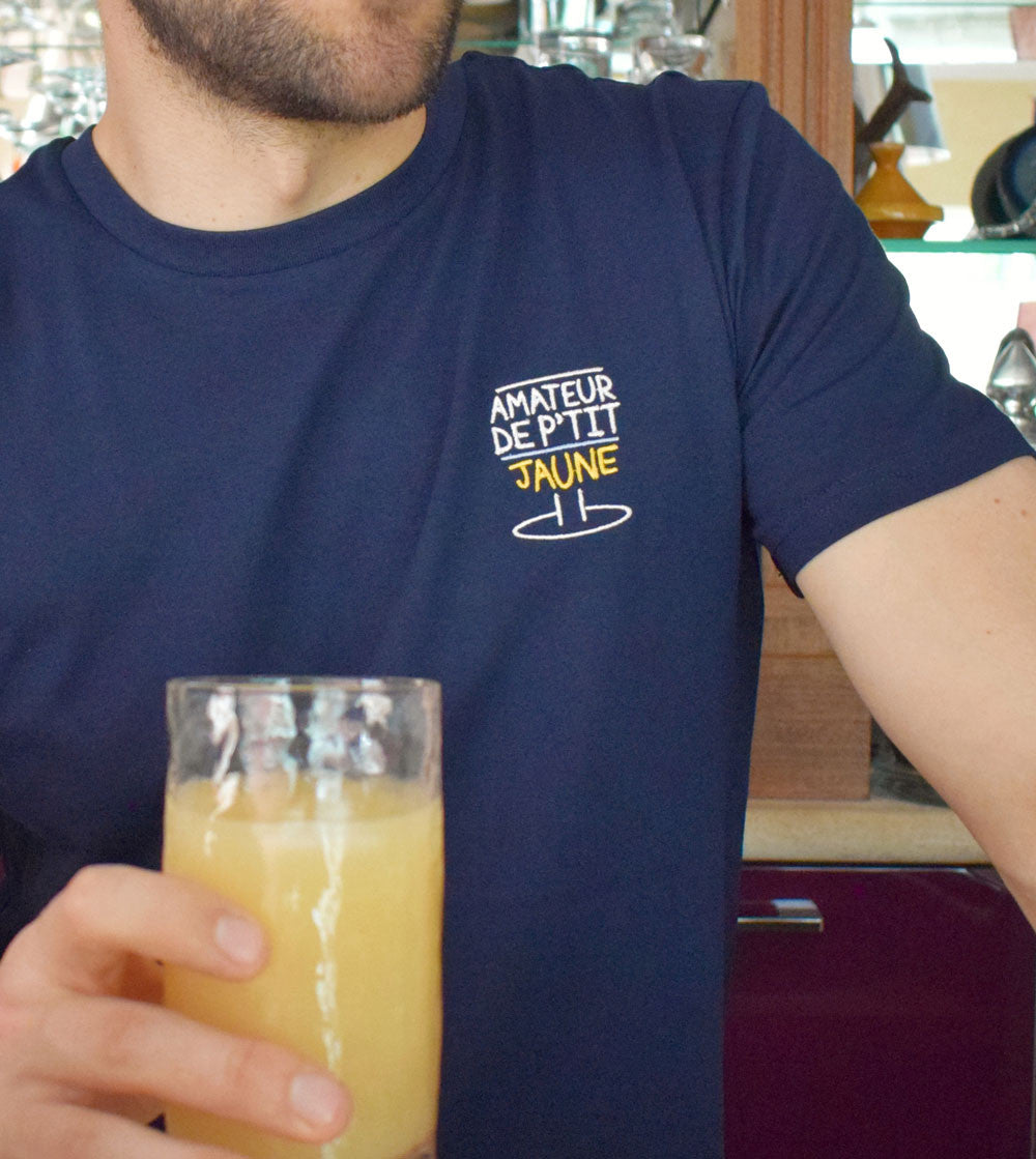 T-shirt Brodé - Amateur de P'tit jaune