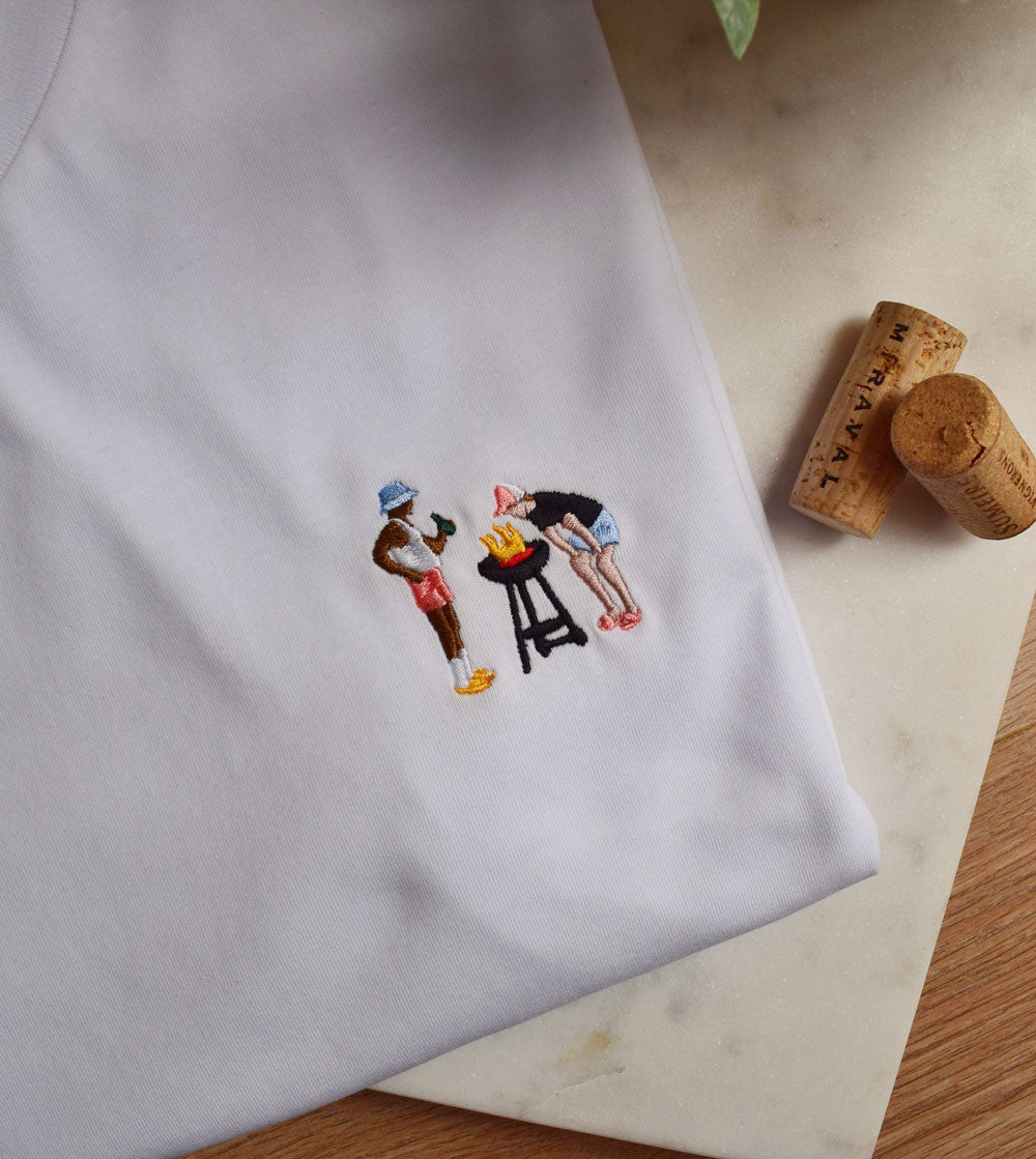 T-shirt Brodé - Barbecue des vacances