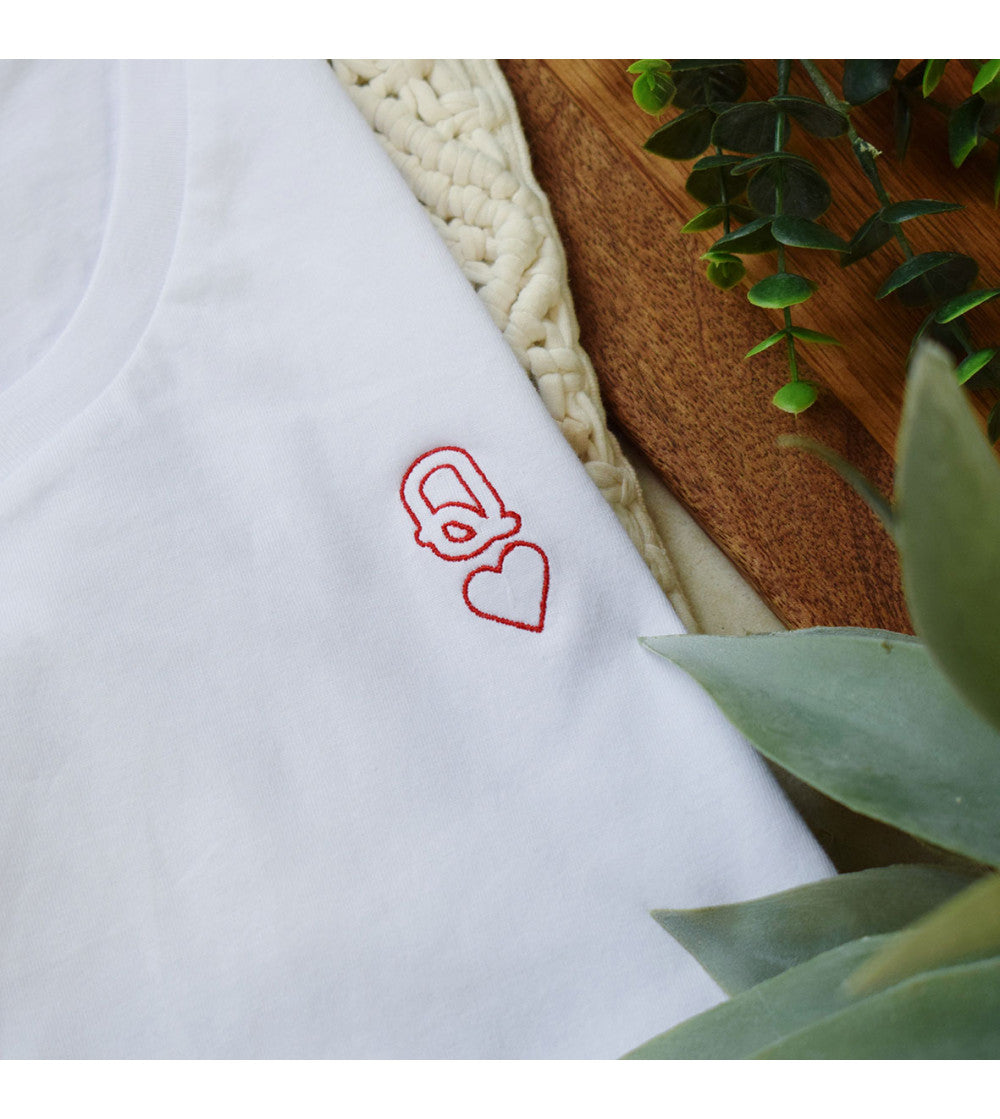 T-shirt Brodé Femme - Reine de Coeur