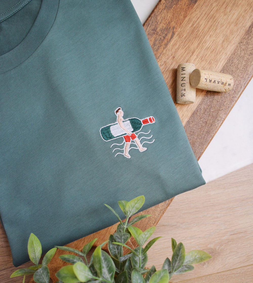 T-shirt Brodé - Surf Vin
