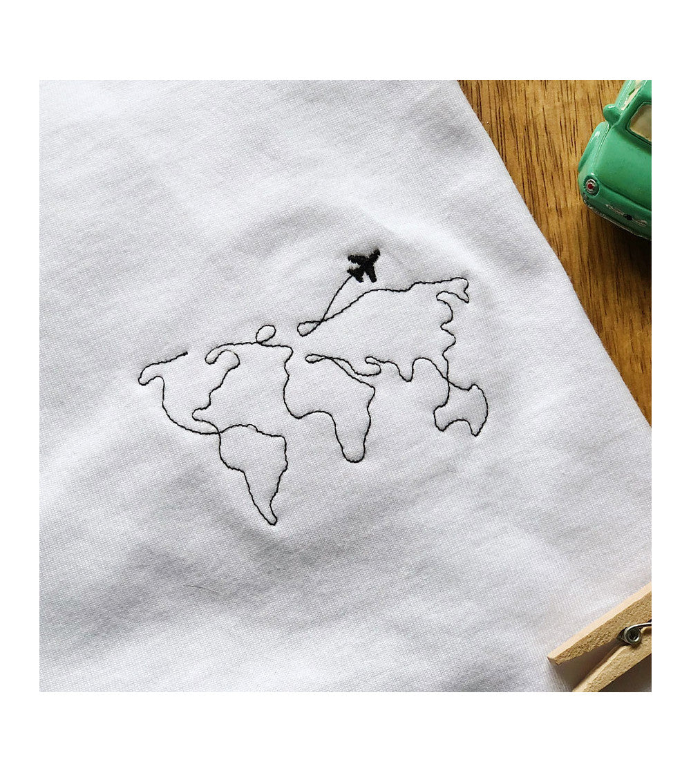 T-shirt Brodé - Tour du monde