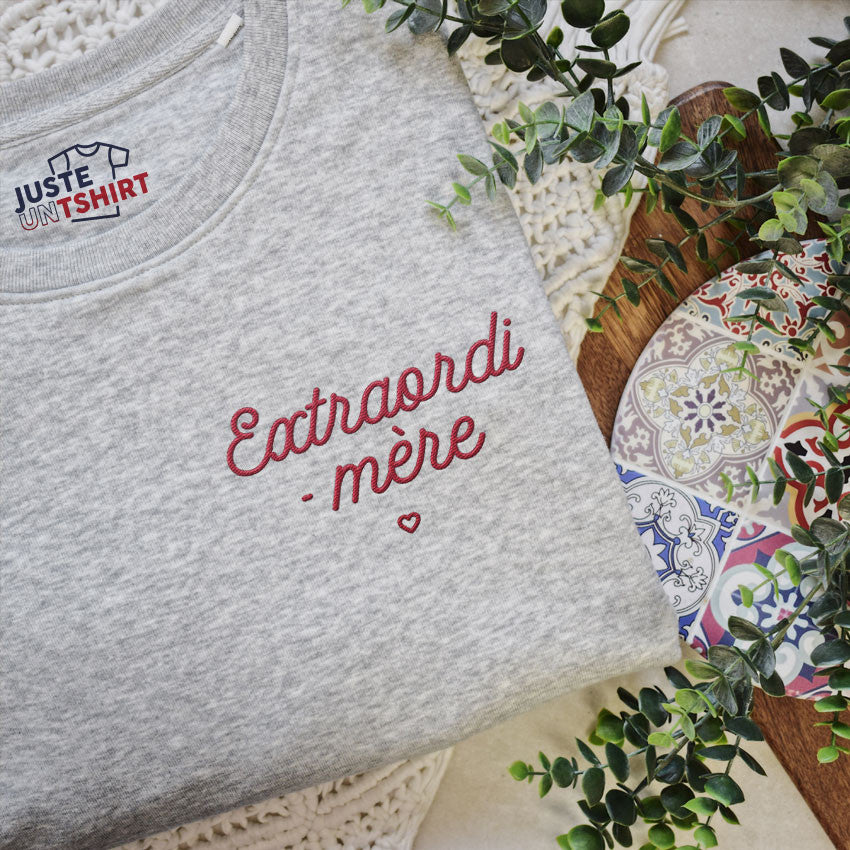 Sweat brodé - Extraordi-mère