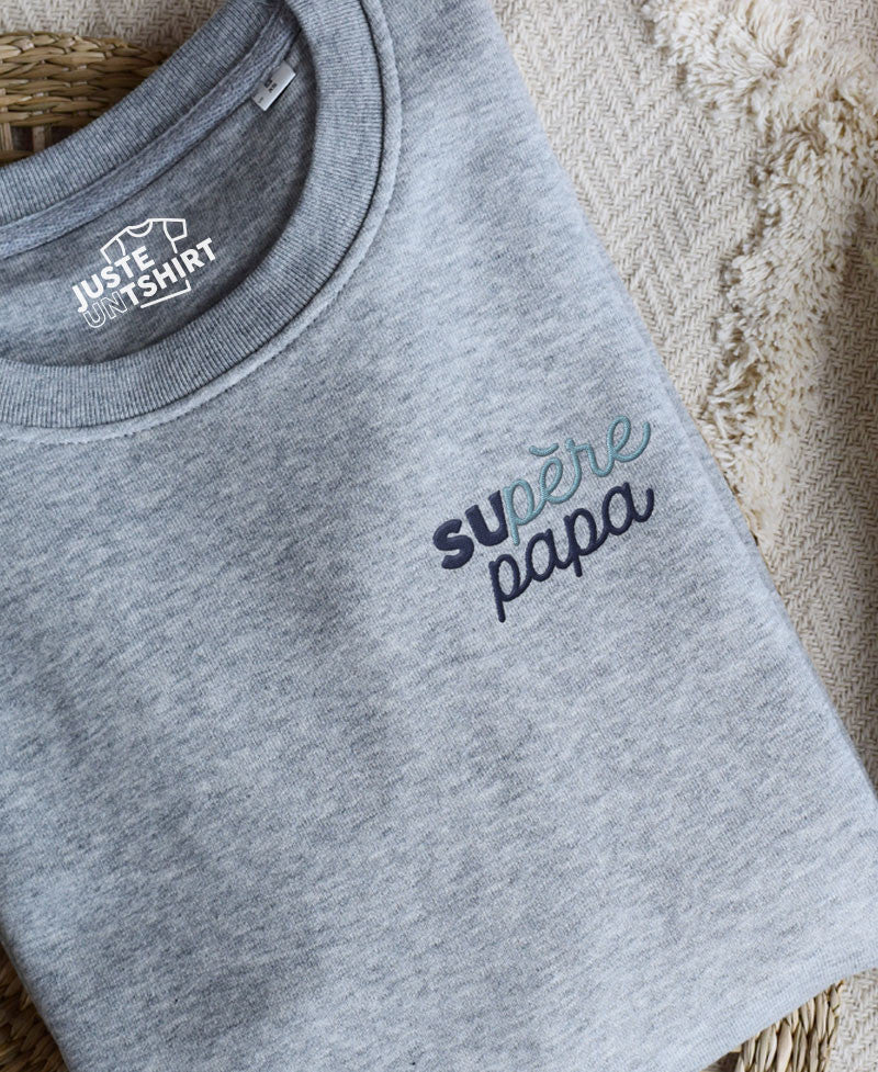 Sweat brodé - supère héros