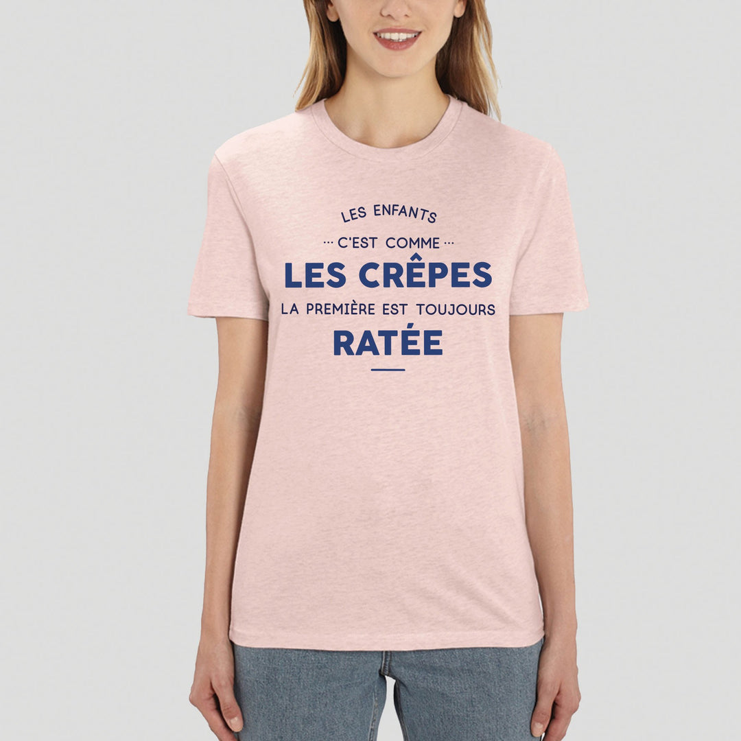 T-shirt Femme - Les enfants c'est comme les crêpes