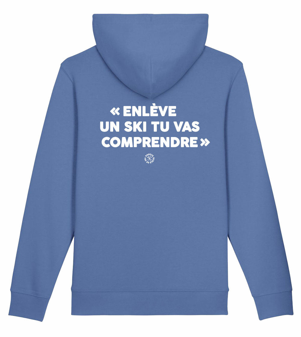 Sweat imprimé à capuche - Enlève un ski tu vas comprendre