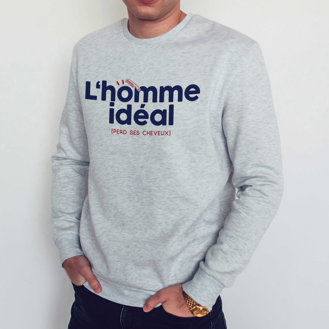 Sweat-Shirt Homme - L'homme idéal perd ses cheveux