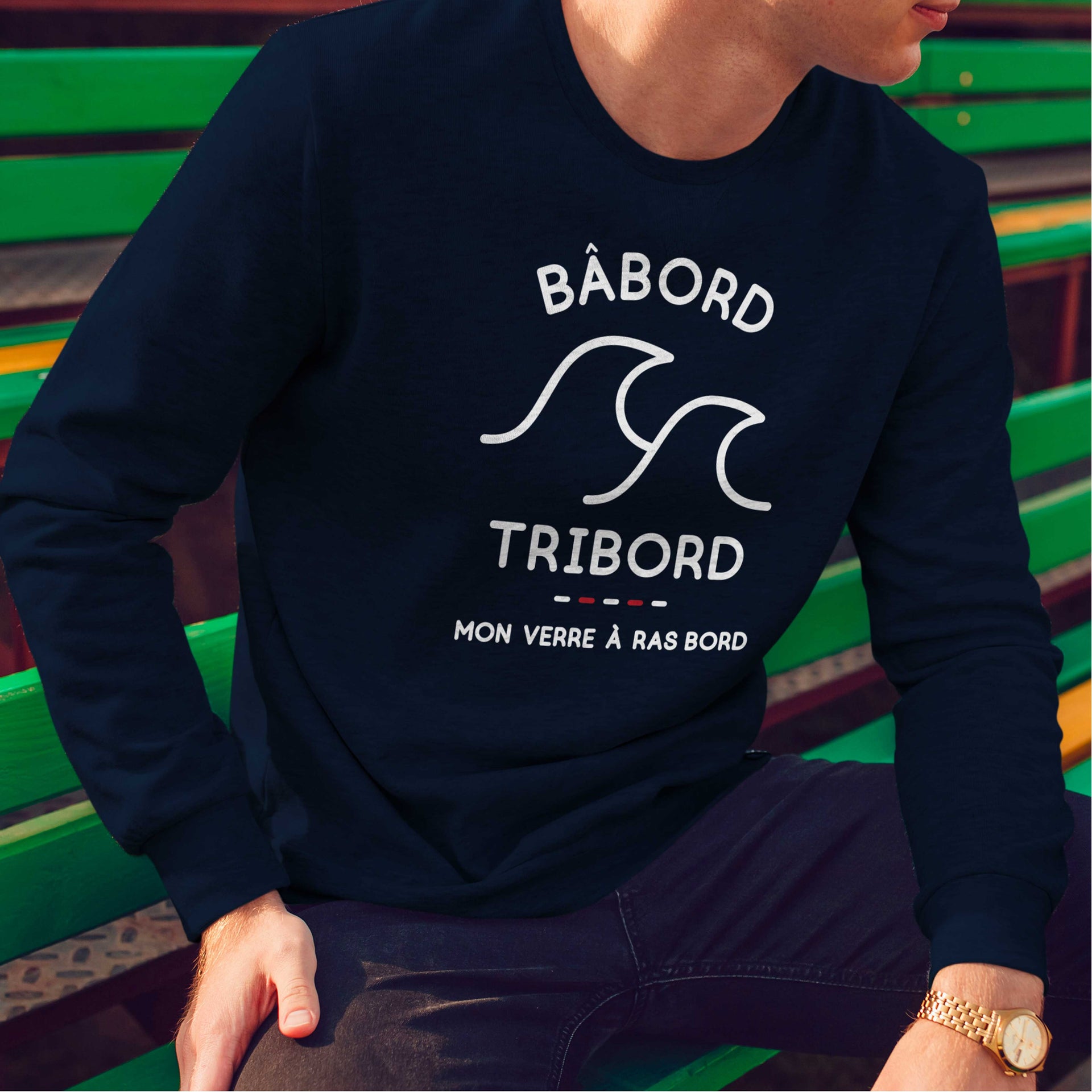 Sweat-shirt Homme Bâbord Tribord – Juste un T-shirt