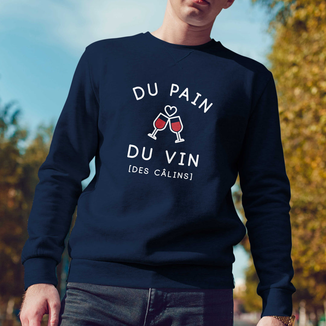 Sweat-shirt Homme - Du pain du vin