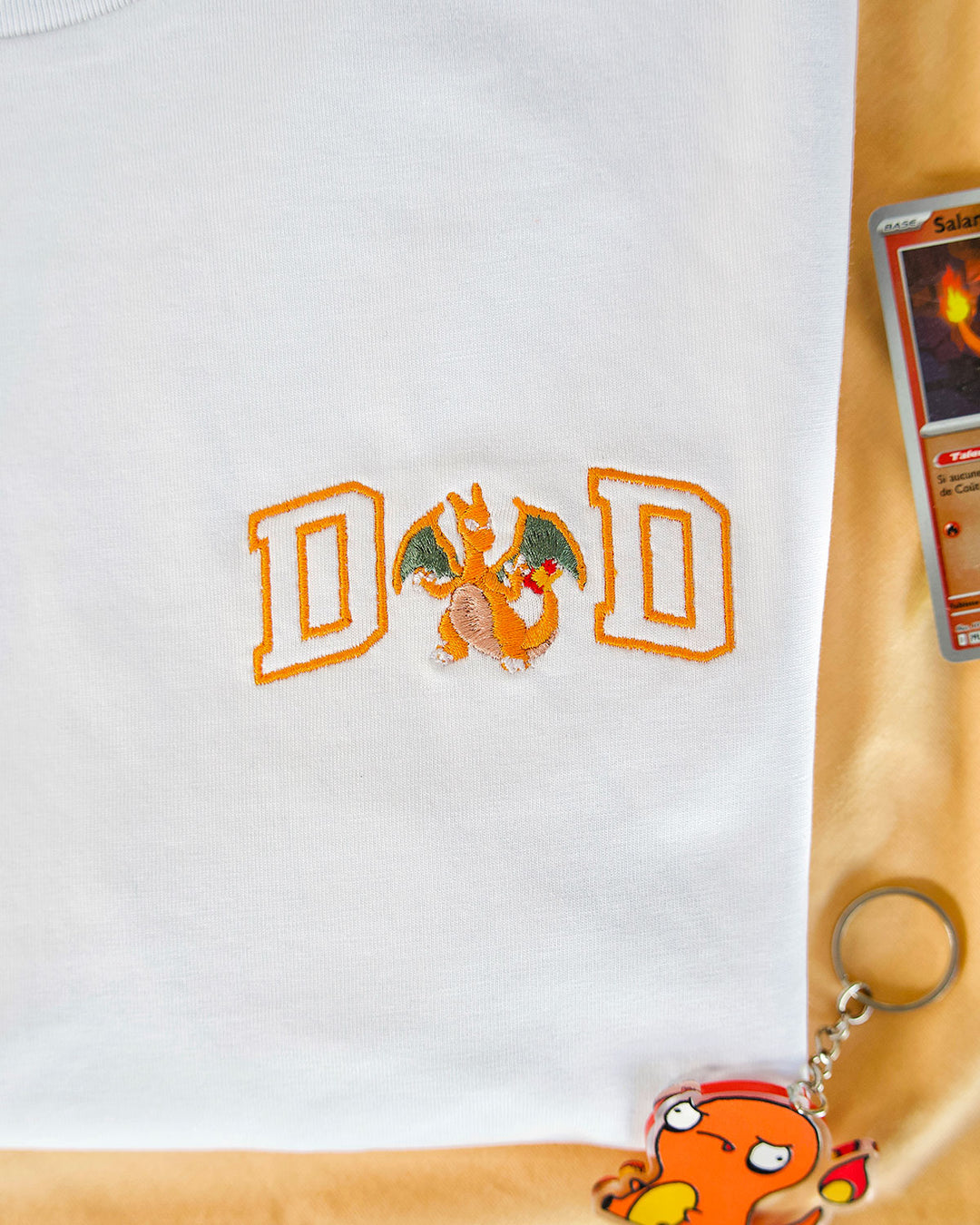 T-shirt Brodé - Papa Dracaufeu
