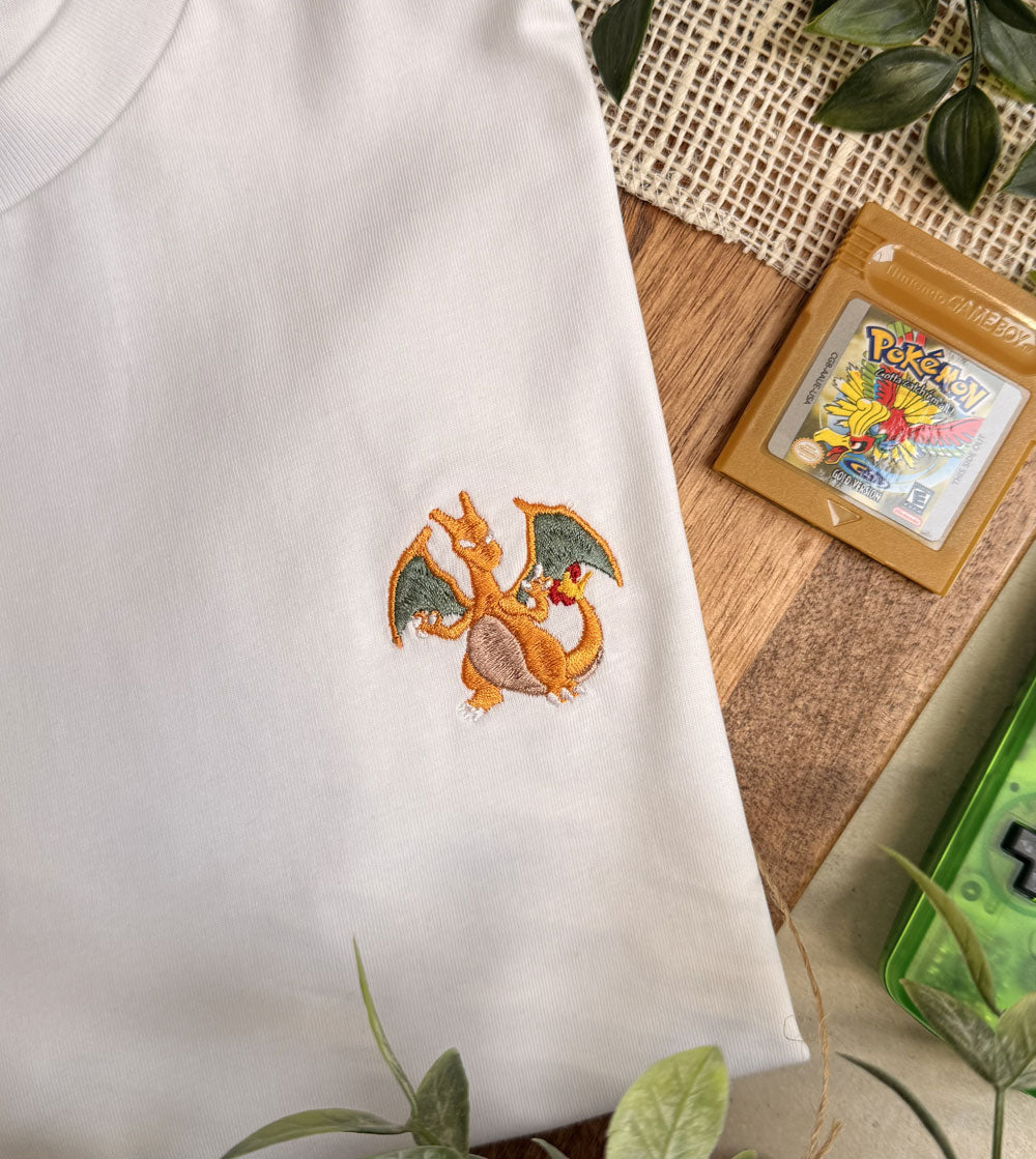 T-shirt Brodé - Dracaufeu