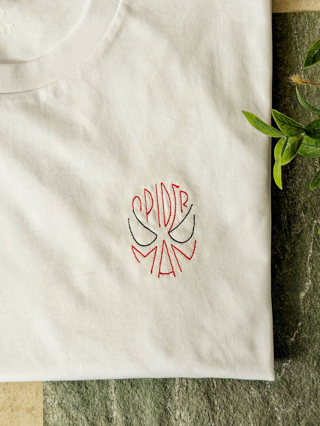 T-shirt Brodé - Spider Man Masque