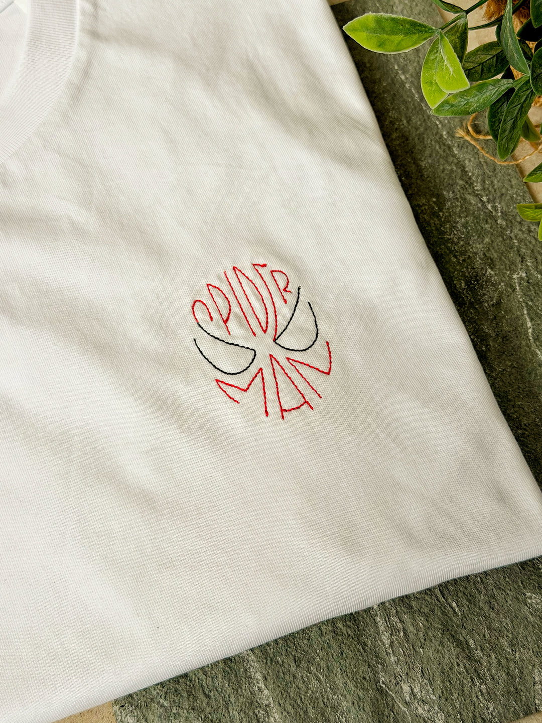 T-shirt Brodé - Spider Man Masque