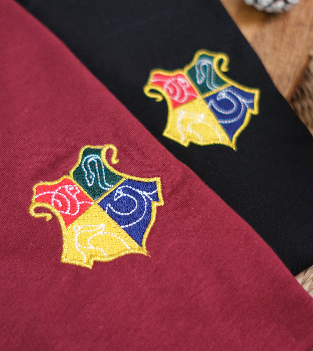 T-shirt Brodé - Les Maisons de Poudlard